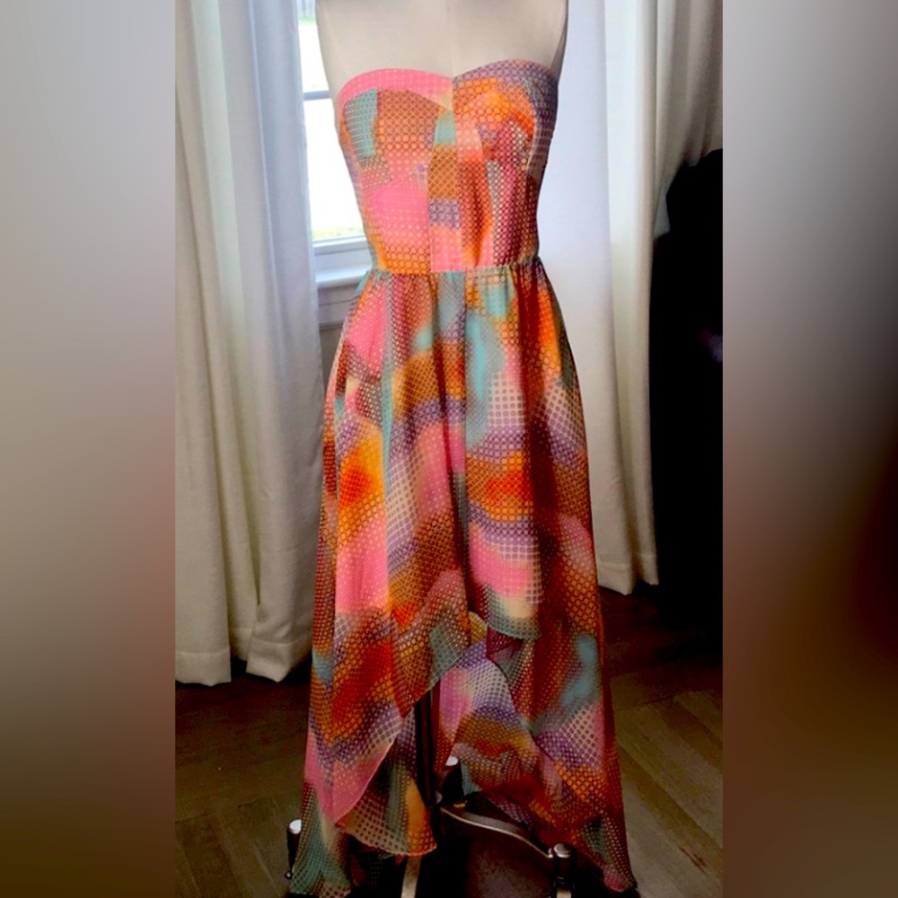 Guess hi low fit and flare dress